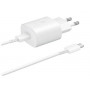 Samsung kelioninis adapteris TA800 su USB-C į USB-C kabeliu, baltas