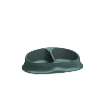 Stefanplast dvigubas šėrimo dubenėlis Chic 0.25+0.25L 27x17.5x7.2cm žalias