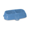 Stefanplast gyvūnų ėdalo dubenėlis Break 11 0.4+0.4L 28x17x6cm pilkas/mėlynas