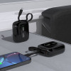 Dudao K32 nešiojamas įkroviklis (išorinis akumuliatorius) 22.5W, 10000 mAh, su įmontuotais USB-C/Lightning kabeliais, juodas