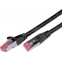 Wirewin Cat6 S/FTP komutacinis kabelis, 1,5 m, juodas