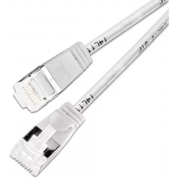 Wirewin Slim Cat6a Light komutacinis kabelis, apvalus, U/FTP, Ø 3,8 mm, baltas (PKW-LIGHT-STP-K6A 0.15 WS)