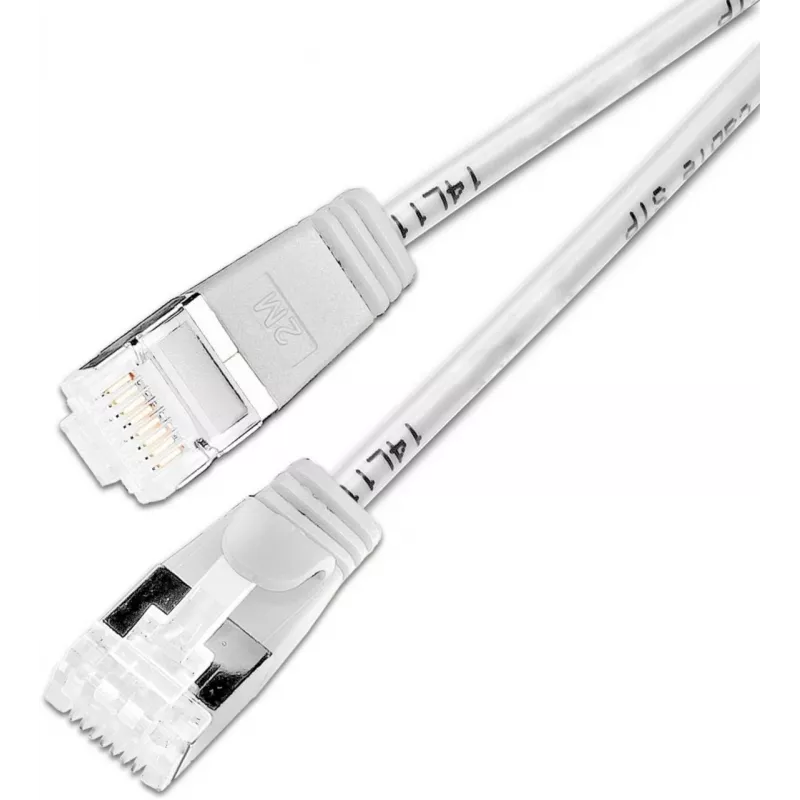 Wirewin Slim Cat6a Light komutacinis kabelis, apvalus, U/FTP, Ø 3,8 mm, baltas (PKW-LIGHT-STP-K6A 0.15 WS)