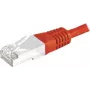 Exertis Connect Cat6a F/UTP tinklo kabelis RJ45 su plonu apsauginiu dangteliu, 2 m, raudonas (859535)