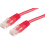 Secomp Cat6 U/UTP komutacinis kabelis RJ45, 0,5 m, raudonas