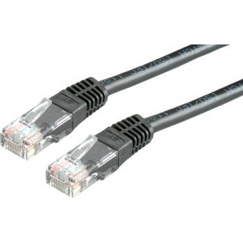 Secomp Cat6 U/UTP komutacinis kabelis RJ45, 0,5 m, juodas