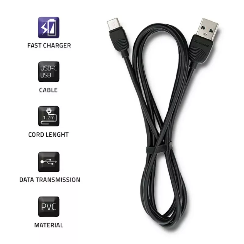Qoltec USB-C į USB 2.0 A laidas, 1,2 m (50391)