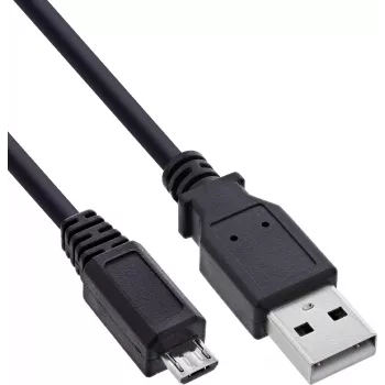 InLine USB 2.0 kabelis Micro-USB į USB-A, 5 m, juodas