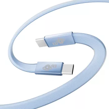 TB USB 2.0 kabelis USB-C–USB-C, 1 m, 60 W, mėlynas