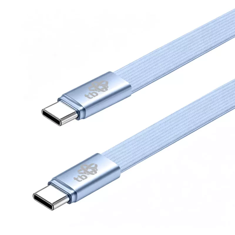 TB USB 2.0 kabelis USB-C–USB-C, 1 m, 60 W, mėlynas