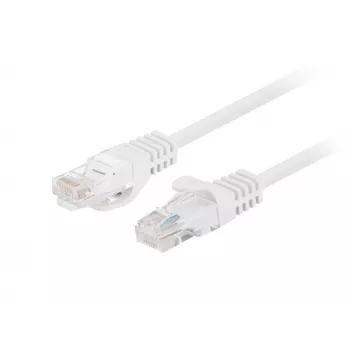 Lanberg Cat5e U/UTP komutacinis kabelis RJ45, 0,25 m, baltas, 10 vnt. paketas