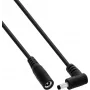 InLine® DC ilginamasis kabelis, kampuotas kištukas, 4.0 x 1.7 mm, juodas, 0.5 m