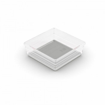KIS Box Sistemo Organizer 6 15 x 15 x 5 cm permatomas/šviesiai pilkas
