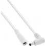 InLine® DC ilginimo kabelis, kampuotas kištukas, 4.0 x 1.7 mm, baltas, 0.2 m