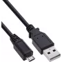 InLine USB 2.0 kabelis Micro-USB į USB-A, 0,5 m, juodas