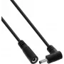 InLine® DC ilginimo kabelis, kampuotas kištukas, 3.5 x 1.35 mm, juodas, 0.2 m