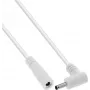 InLine® DC ilginimo kabelis, kampuotas kištukas, 3.5 x 1.35 mm, baltas, 0.2 m