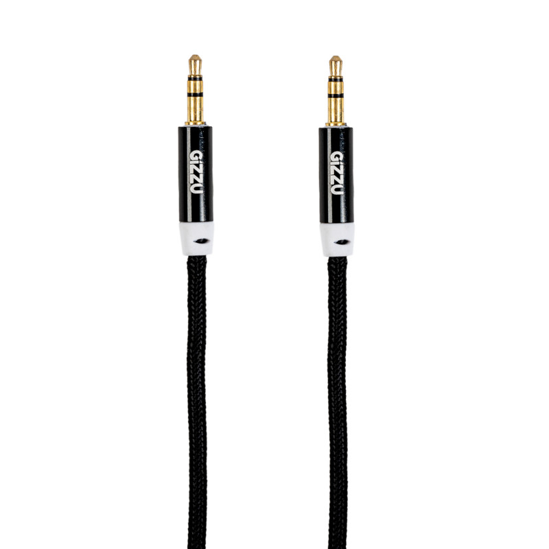 Gizzu 3.5mm AUX kabelis 2m – juodas