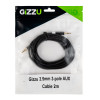 Gizzu 3.5mm AUX kabelis 2m – juodas
