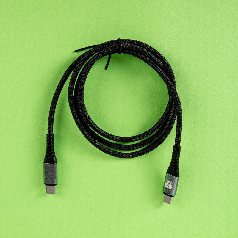 Gizzu USB-C – USB-C kabelis 60W 480Mbps, 1 m