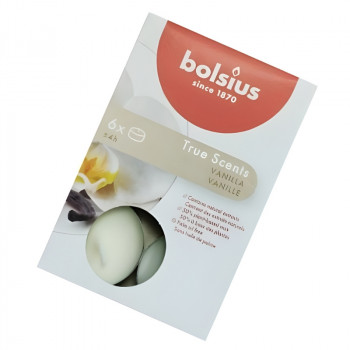 Bolsius True Scents kvapiosios arbatžvakės, vanilė, 6 vnt.