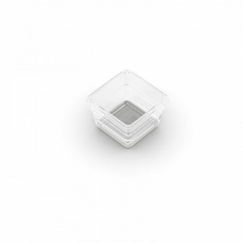KIS Box Sistemo Organizer 1 talpykla, 7.5 x 7.5 x 5 cm, permatoma/šviesiai pilka