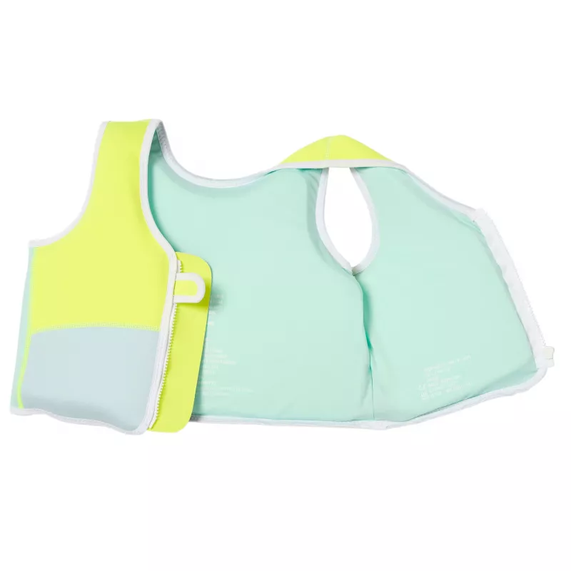 Sunnylife vaikiška plaukiojimo liemenė (3-6 metų) – Aqua Neon