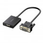 UGREEN CM513 VGA į HDMI konverteris, vyriškas į moterišką, 1080p Full HD, juodas