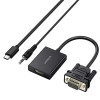 UGREEN CM513 VGA į HDMI konverteris, vyriškas į moterišką, 1080p Full HD, juodas