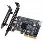Graugear G-PCI-E-20G USB 3.2 Gen2x2 vidinė plėtimo plokštė, Type-E Key A, PCIe Gen4, 20 Gbit/s - juoda