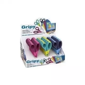 WEDO Gripy rankdarbių žirklės, apvalios, 130 mm, dešiniarankiams, nerūdijantis plienas – 30 vnt. stendas