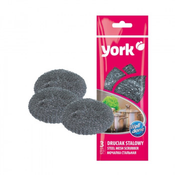 YORK plieninė tinklelinė šveitimo priemonė, 3 vnt.