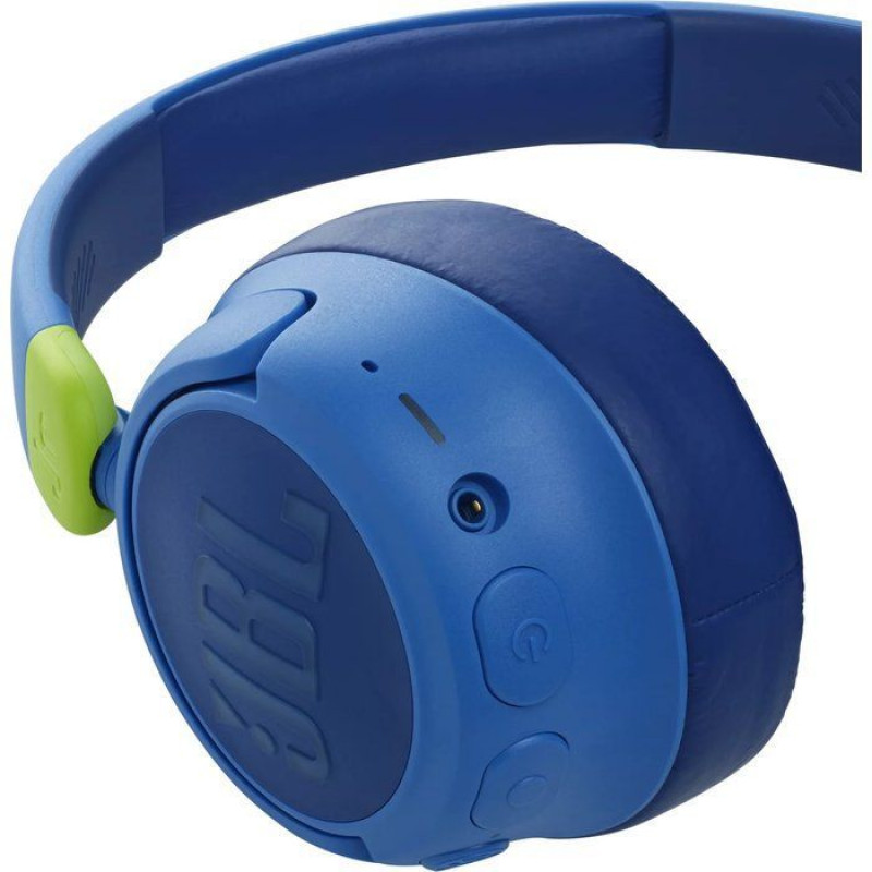 JBL Junior 460NC mėlynos spalvos ausinės su galvos lankeliu