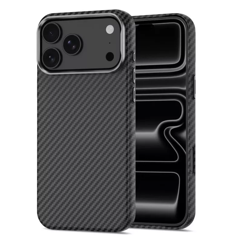 Tech-Protect Ion Carbon Magsafe išmaniojo telefono dėklas iPhone 17 Pro Max / 18 Pro Max, juodas/sidabrinis