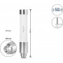 Delock 5G 3700 - 4200 MHz antena, SMA kištukas, 3 dBi, daugiakryptė, standžioji, lauko, balta, 10 cm