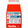 Fischer medinių konstrukcijų varžtas PowerFull II 8.0x200 ZK TX VG (50 vnt., pilnas sriegis, cinkuotas)