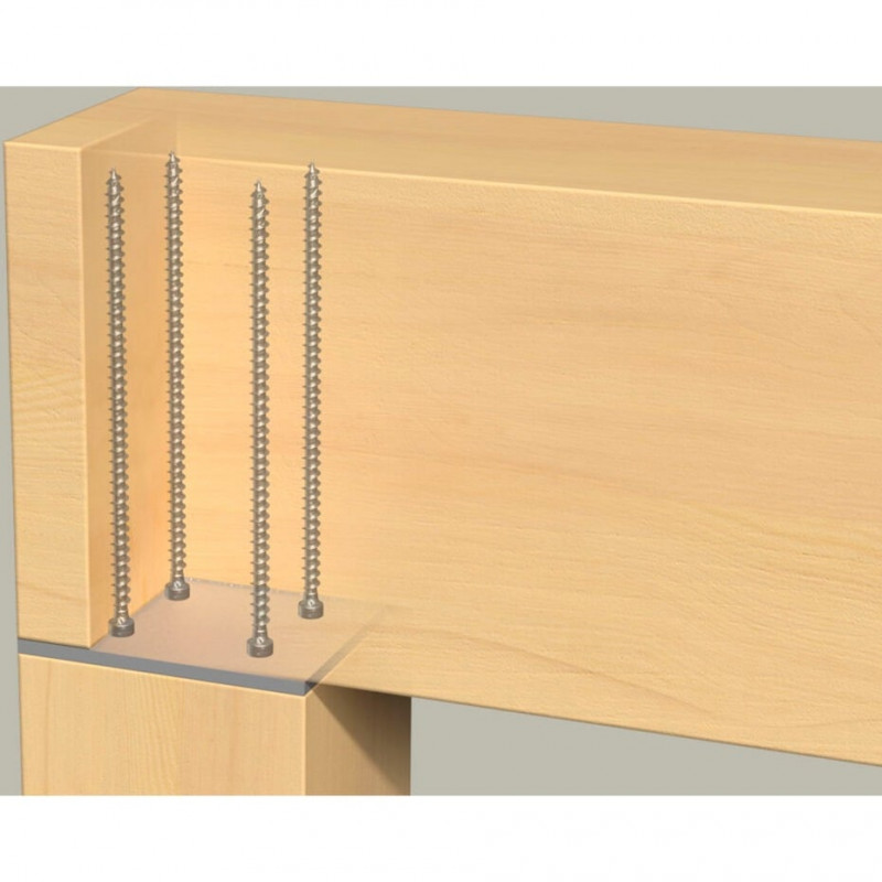 Fischer medinių konstrukcijų varžtas PowerFull II 8.0x200 ZK TX VG (50 vnt., pilnas sriegis, cinkuotas)