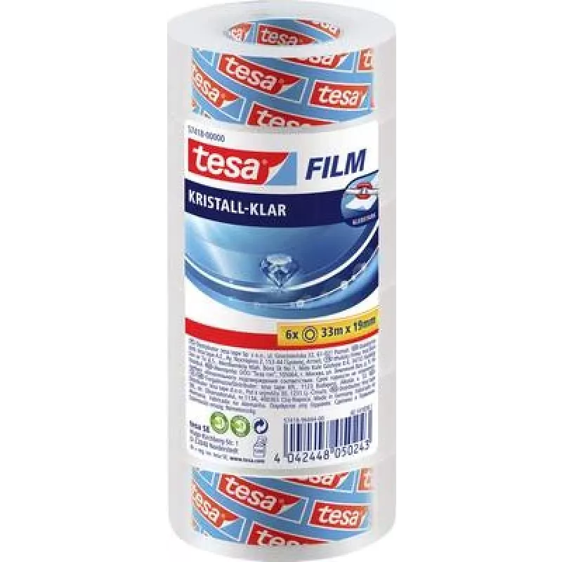 „tesa C+C 57418-00000-02“ permatoma lipni juosta, 33 m x 19 mm, 6 ritinėliai