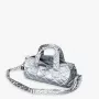LOQI savaitgalio krepšys Metallic – Silver Puffy (vidutinis)