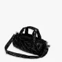 LOQI Metallic savaitgalio krepšys – Black Puffy (vidutinis)