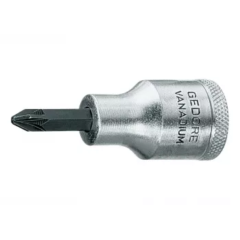 Gedore IKS 19 PZD 2 galvutė su antgaliu, Pozidriv PZ 2, 1/2 inch (12,5 mm) (6156680)