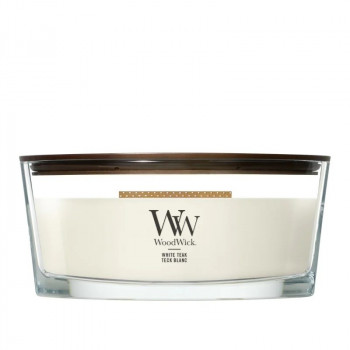WoodWick White Teak Ellipse žvakė, 453,6 g