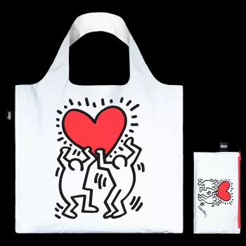 LOQI Keith Haring krepšys – Dancing Heart (atspindintis)