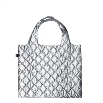 LOQI Metallic krepšys – sidabrinis Puffy