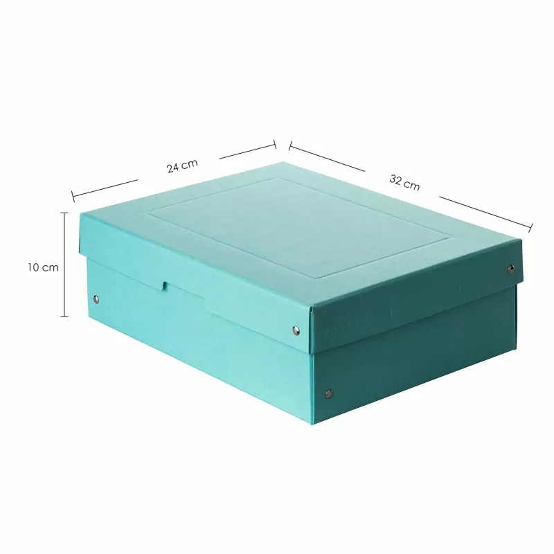 FALKEN PURE dokumentų saugojimo dėžė 1250 lapų pastelinės mėlynos spalvos 24.0 x 32.0 x 10.0 cm