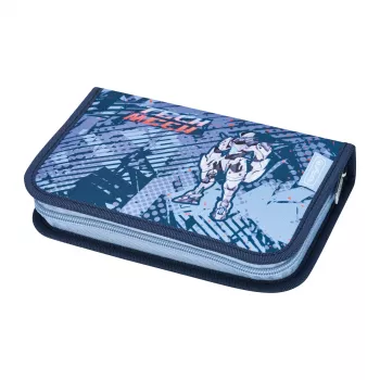 herlitz Tech Mech pieštukų dėklas, 31 dalių, pagamintas iš poliesterio, matmenys: (W)205 x (D)140 x (H)38 mm, 2 atvartai
