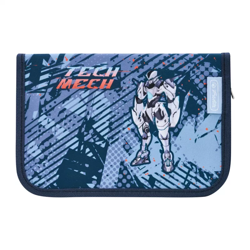 herlitz Tech Mech pieštukų dėklas, 31 dalių, pagamintas iš poliesterio, matmenys: (W)205 x (D)140 x (H)38 mm, 2 atvartai