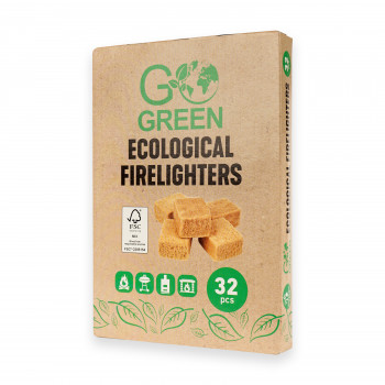 Gogreen ekologiški ugnies įžiebimo kubeliai, 32 vnt.