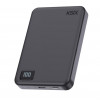 Ksix Powerbank Magslim 10000 mAh magnetinis 15W USB-C PD 20W su skaitmeniniu ekranu, juodas