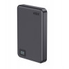 Ksix Powerbank Magslim 10000 mAh magnetinis 15W USB-C PD 20W su skaitmeniniu ekranu, juodas